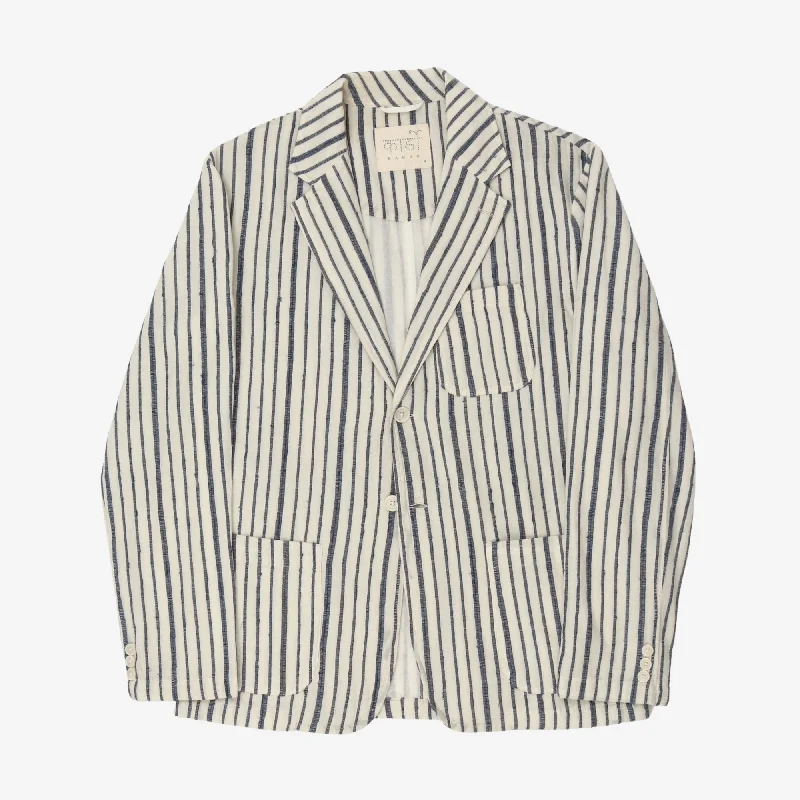 Cotton Striped Blazer