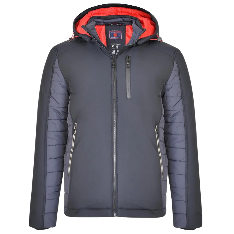 KAM Mens Big Size Hooded Performance Jacket (KBS KV107)