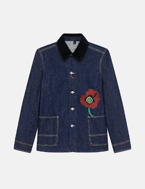 Kenzo 'Poppy' Workwear Denim Jacket - Ink Blue