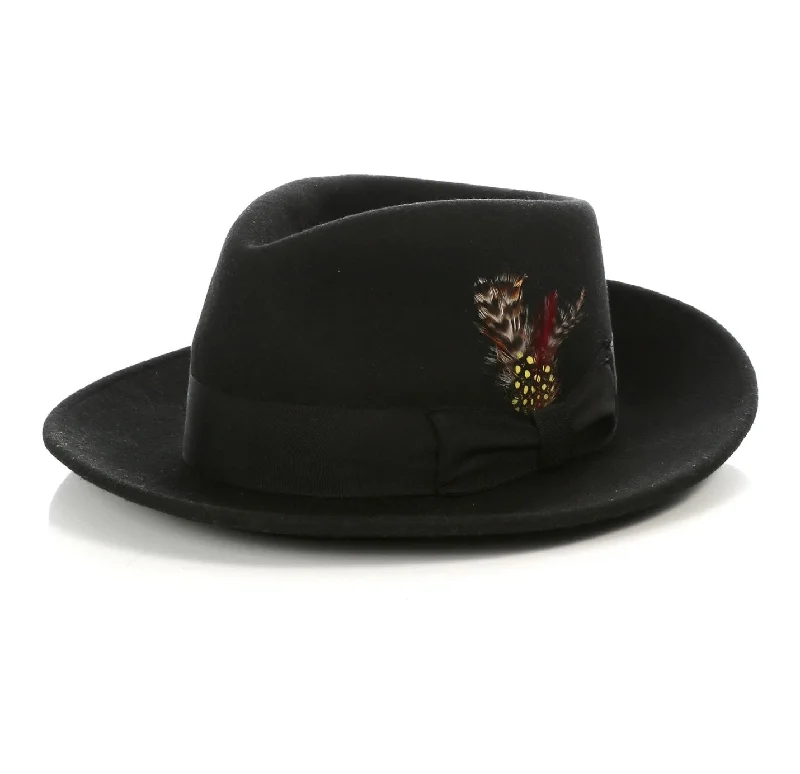 Men’s black untouchable fedora hat