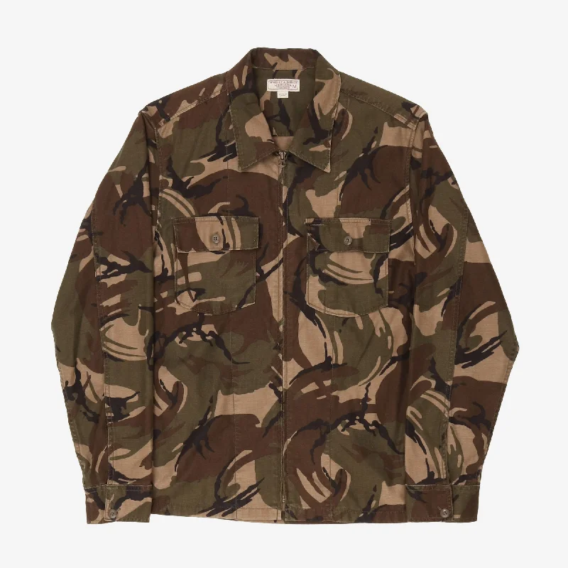 Camo Zip Shirt Jacket