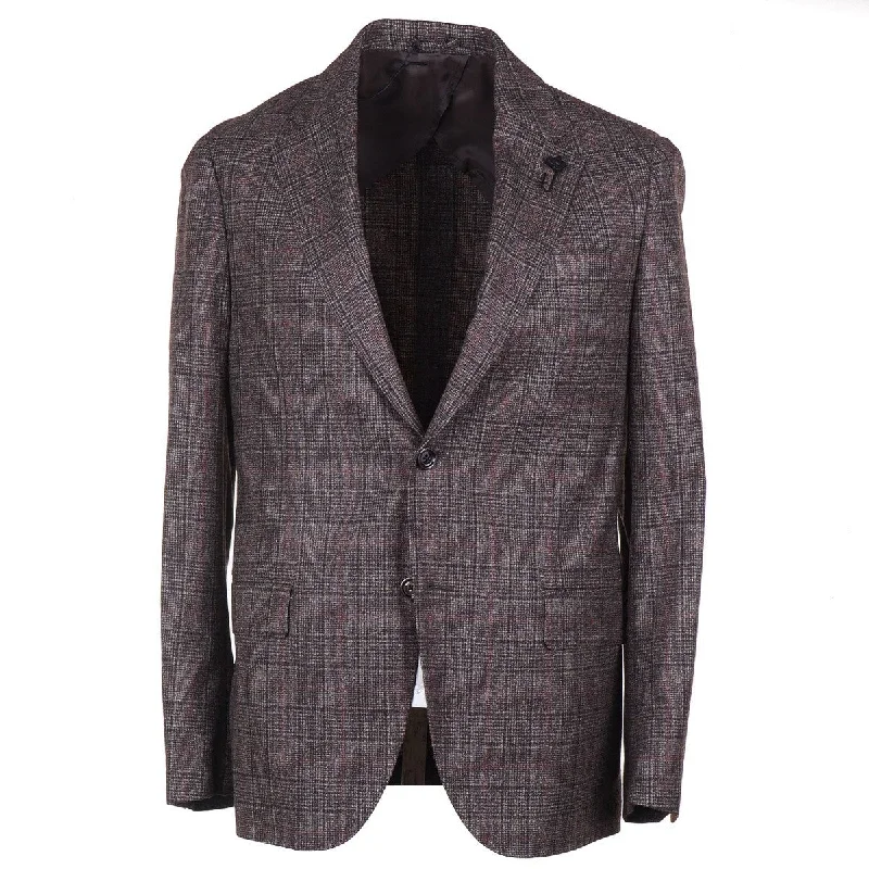 Lardini Soft-Woven Check Wool Suit