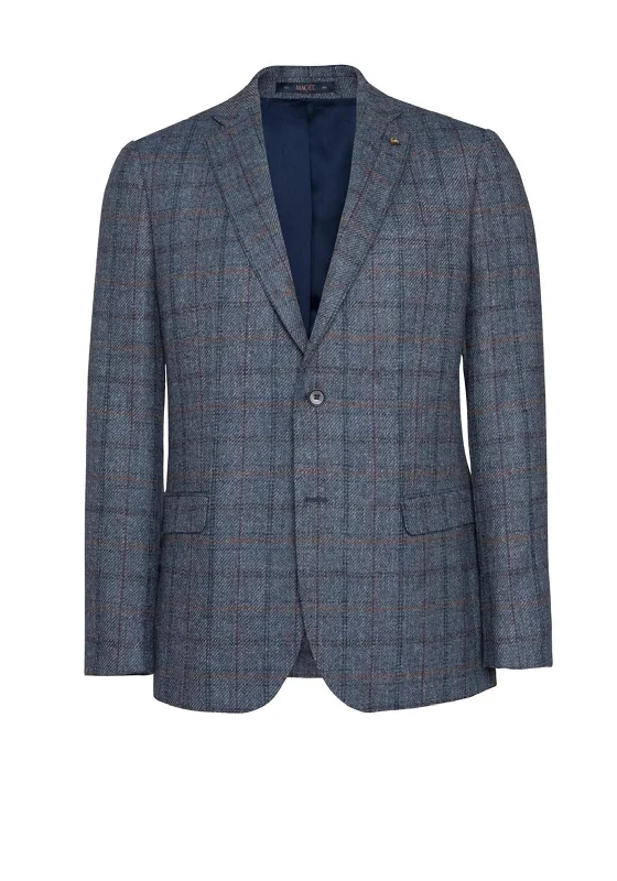 Magee 1866 Clady Check Blazer, Navy Multi