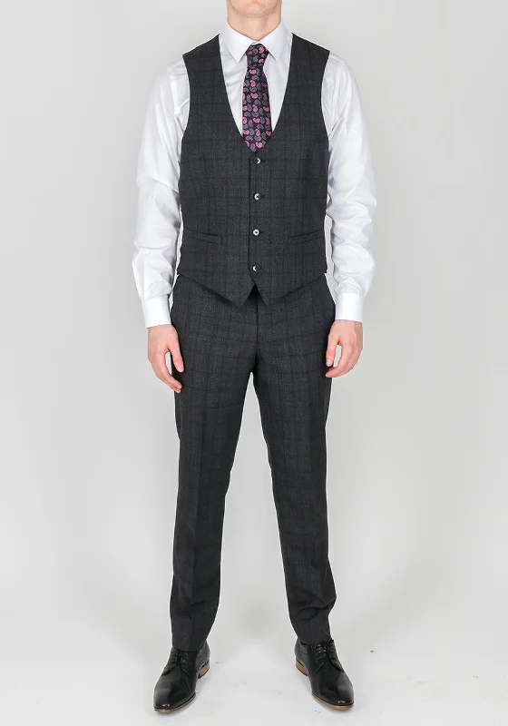 Remus Uomo Wool Checked Waistcoat Mix and Match, Slim