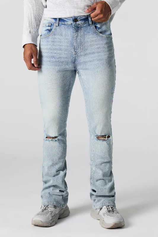 Distressed Straight Stacked Jean