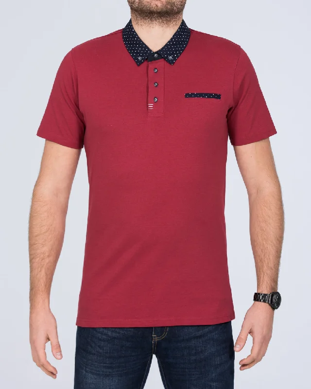 2t Morgan Slim Fit Tall Polo Shirt (burgundy)