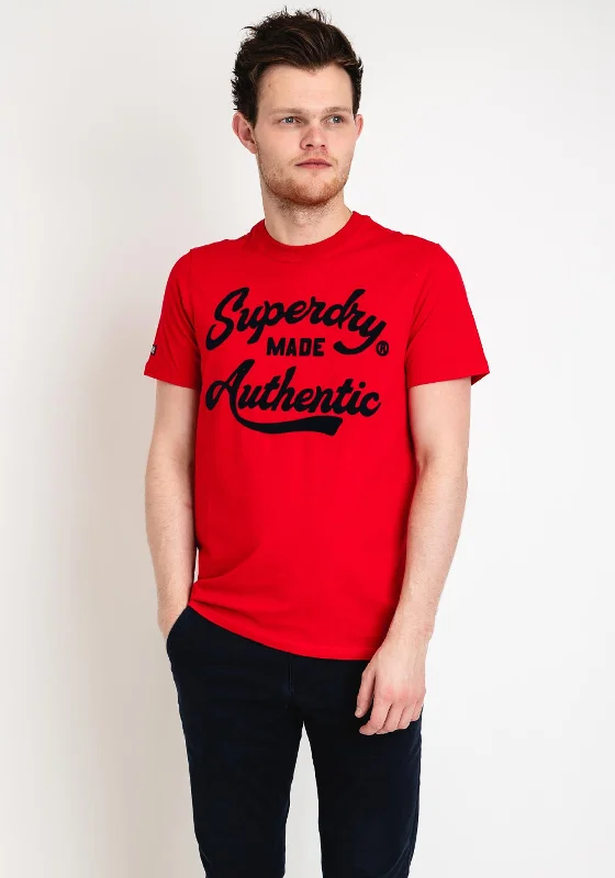 Superdry Athletic Script Graphic T-Shirt, Hike Red