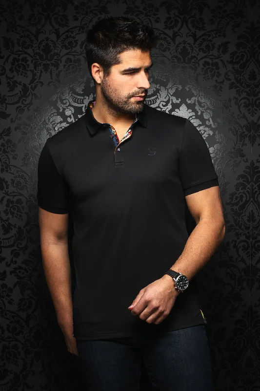 Au Noir Stretch Short-Sleeve Polo | Eagle Black