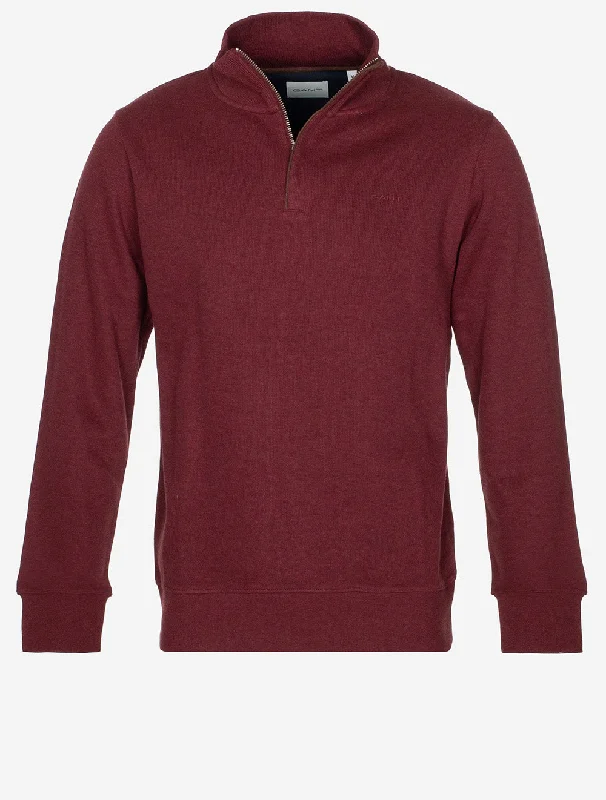 Sacker Half Zip Wine Red