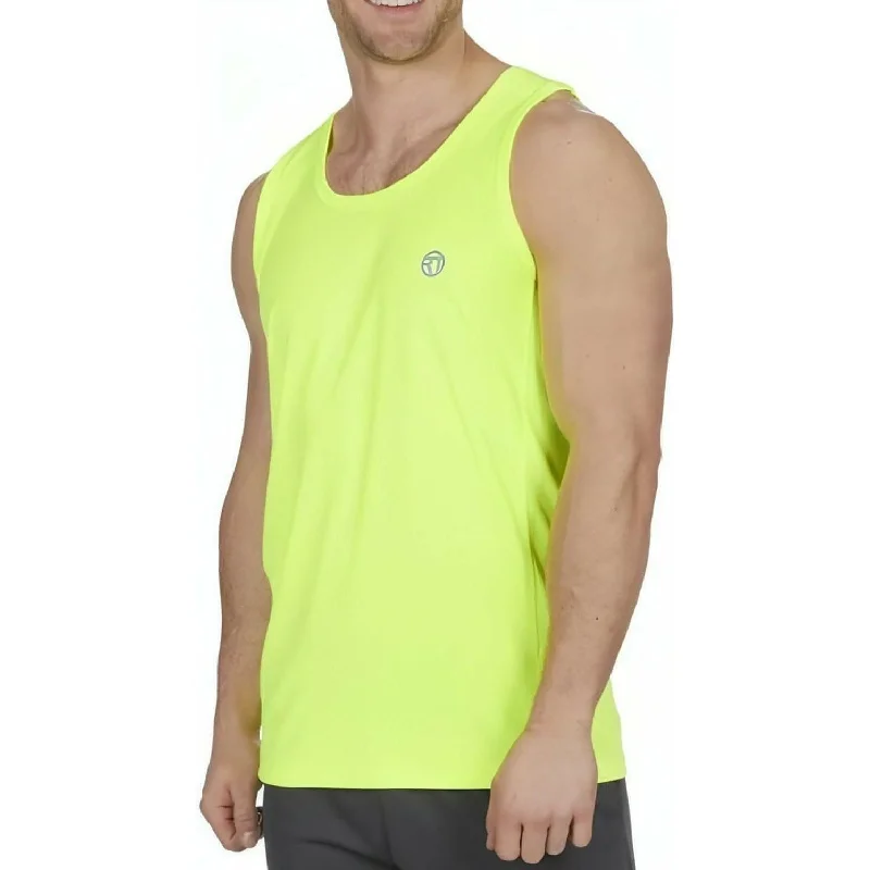 Red Tag Activewear Mens Running Vest - Yellow