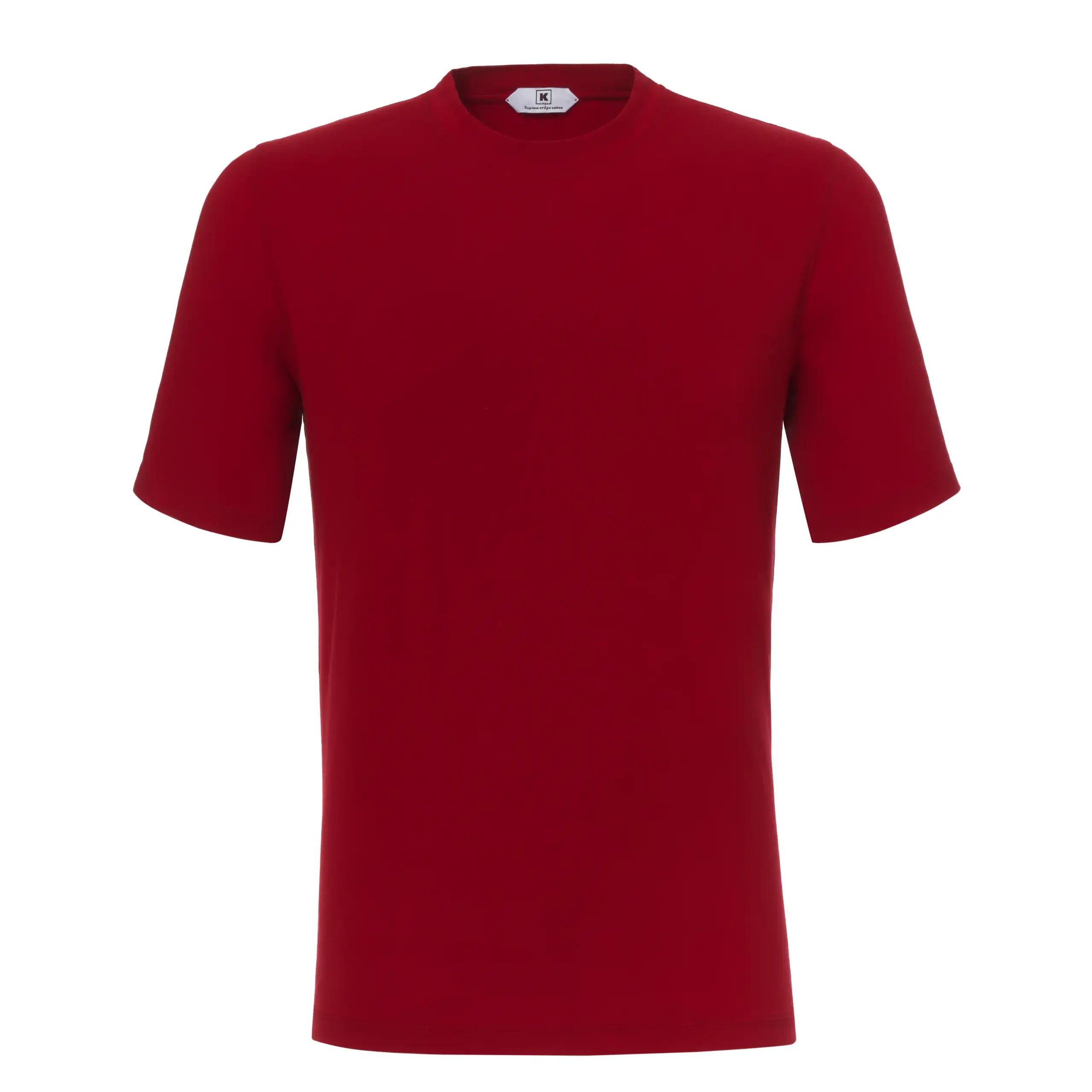 Stretch-Cotton T-Shirt in Rubino