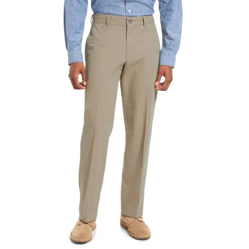 Washed Poplin Pant in Khaki (Sumpter Flat Front) by Charleston Khakis