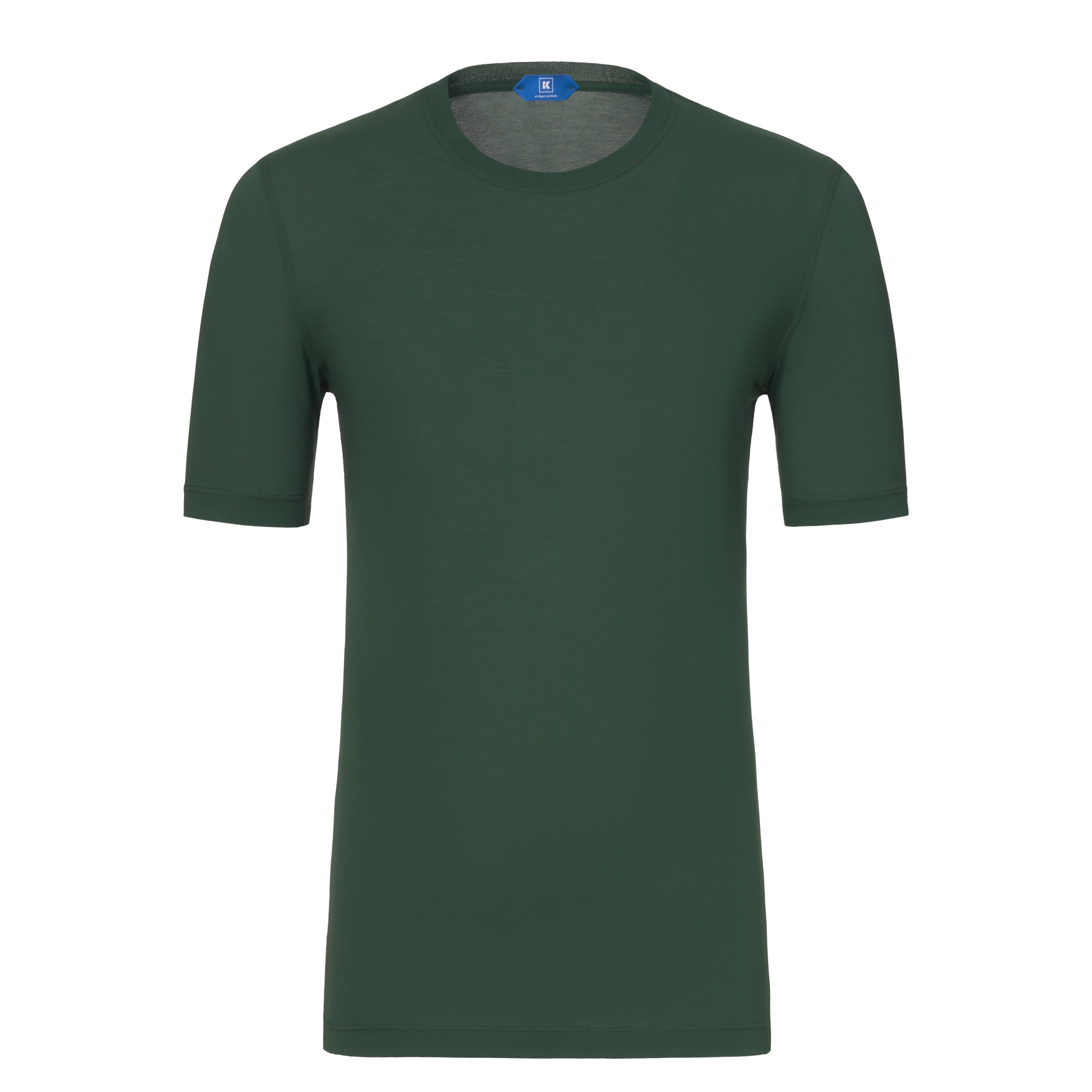 Stretch-Cotton T-Shirt in Seaweed Green